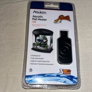 Aquatic Flat Heater 5-Watts Black for 1 - 2.5 gallon desktop aquariums